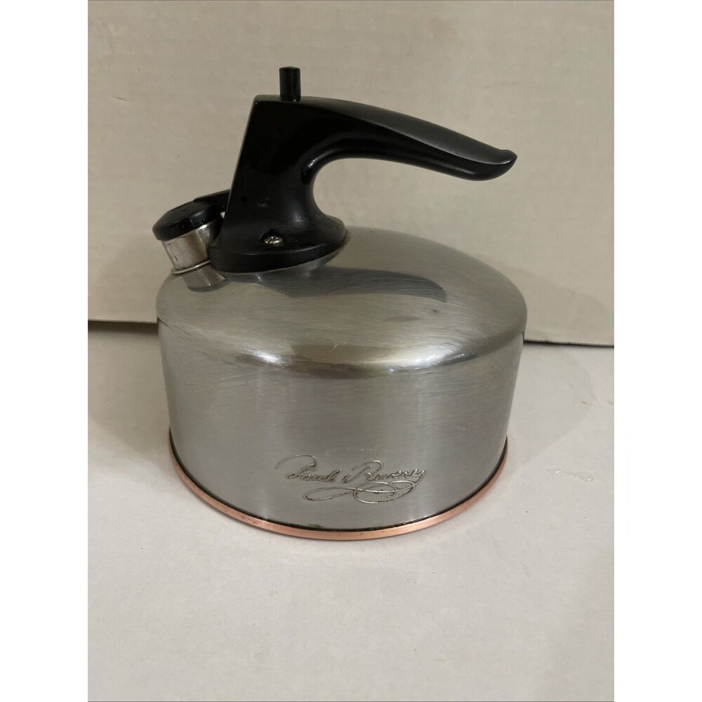 Vintage Paul Revere Ware 1801 Whistling Tea Kettle Pot Copper Bottom 1 Qt Korea